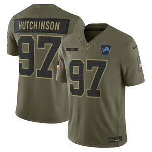 Detroit Lions Aidan Hutchinson Olive 2025 Salute to Service Limited  nfl Jersey